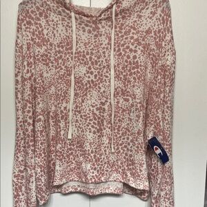Champion Women's  Pink and White Leopard Hoodie BRAND NEW WITH TAGS!